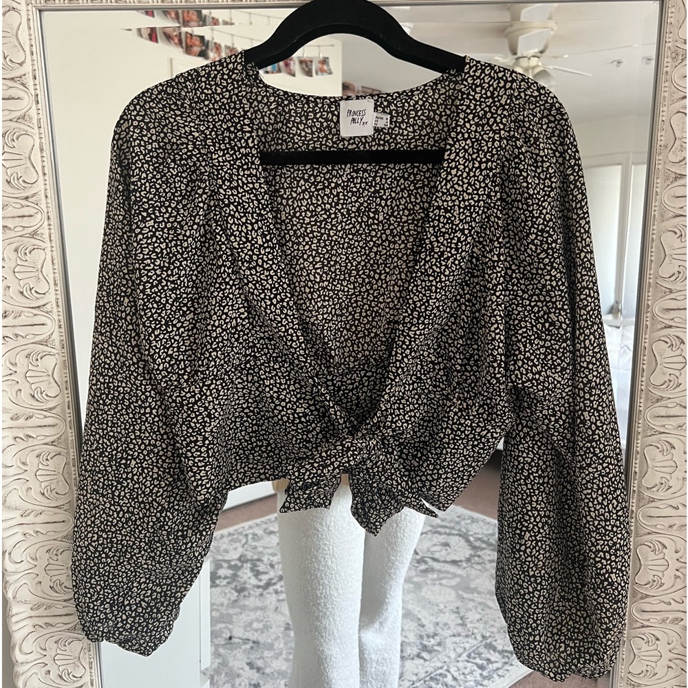 Princess Polly Printed Patterned Tie Crop top